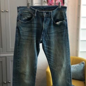 Well worn Levi’s 505C straight leg jeans. 34x32